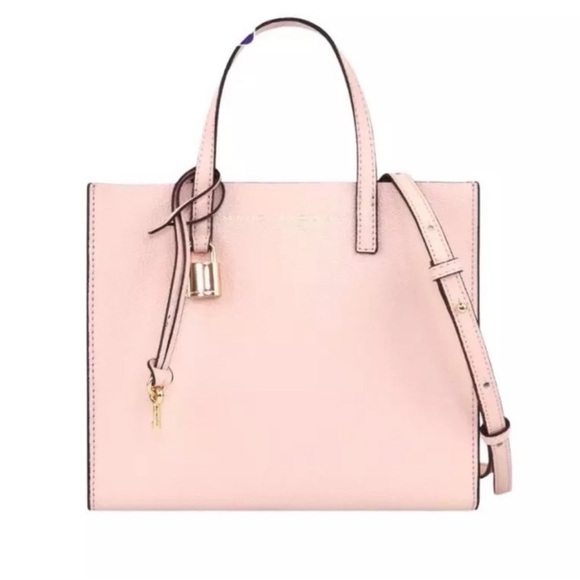 Marc Jacobs Handbags - New! MARC JACOBS Mini Grind Leather Tote Crossbody Bag in Peach Whip Pink